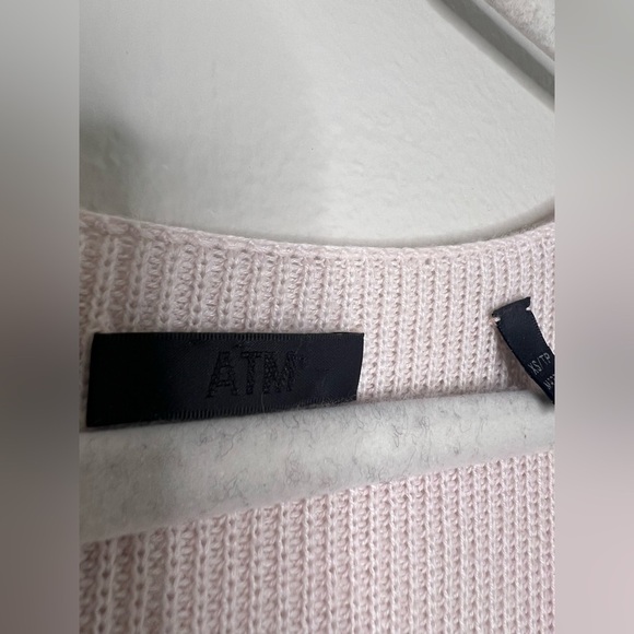 ATM Anthony Thomas Melillo Pink Sweater bell sleeve V-Neck sweater XS - Picture 4 of 8